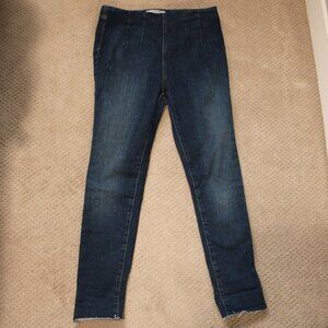FREE PEOPLE Ultra High Pull On Skinny Ankle Jeans in Blue Jeggings 28